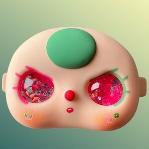 Baby Three 100% Green Hair Pink Glitter Eyes - BB3